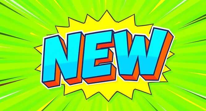 New Word Comic Style Burst.