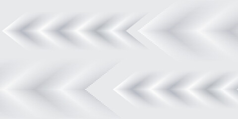 Abstract white and grey arrows futuristic technology background concept high-speed movement. Dynamic motion hi tech digital arrows and stripes. 3D vector illustration © fira
