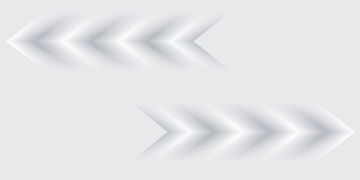 Abstract white and grey arrows futuristic technology background concept high-speed movement. Dynamic motion hi tech digital arrows and stripes. 3D vector illustration