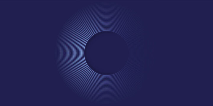 Abstract blue background with blue glowing diagonal geometric lines. Modern shiny blue rounded rectangle lines pattern. Minimalist graphic design. Futuristic technology concept