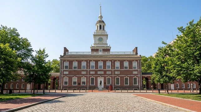 Independence Hall Exterior Philadelphia Historic Architecture &mdash; American History Concept