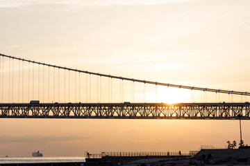 夕暮れの明石海峡大橋 © walkingcow3039