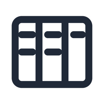 Kanban board line icon, time management outline symbol