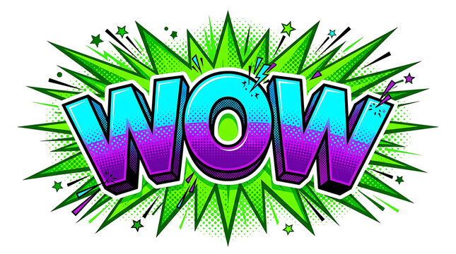 Comic Book Style WOW Explosion.