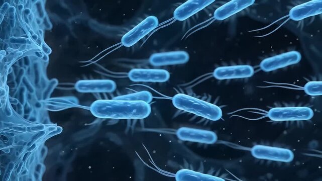 Continuous planktonic bacteria release and infectious biofilm disease spread