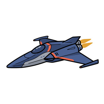 Futuristic Spacecraft Vector Illustration