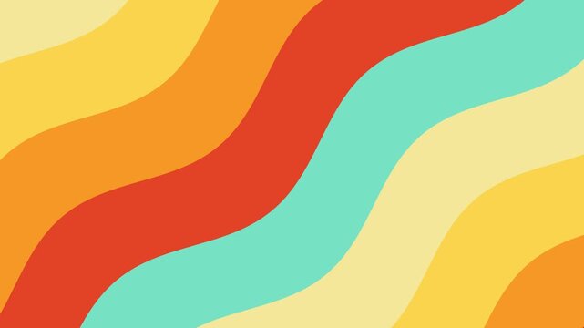 Vibrant wavy lines in colorful pattern