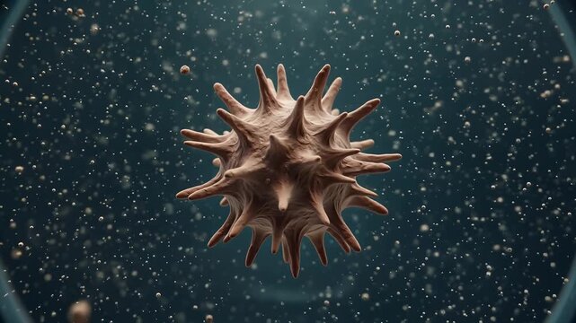 Hypertonic erythrocyte crenation and spiky cell structural deformation