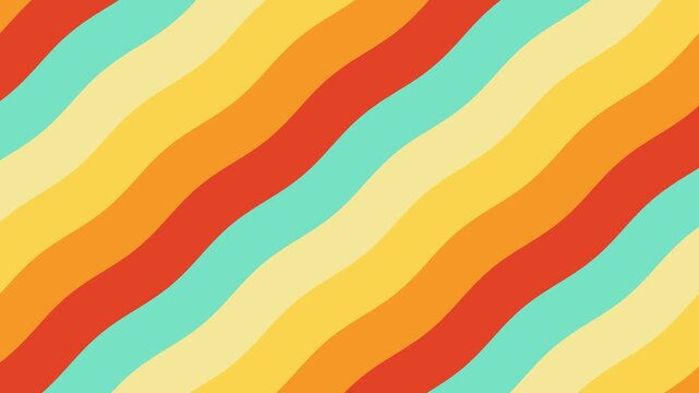 Vibrant colorful wavy stripe pattern background