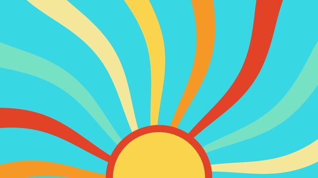 Vibrant colorful sunburst background design element