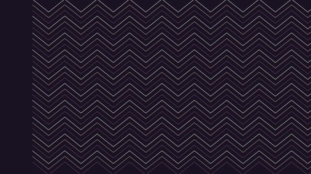 Minimalist zigzag line pattern motion background, abstract geometric wave animation in dark purple