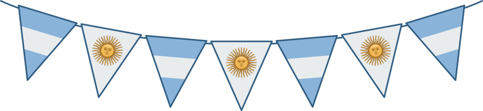 Banderines Patrios Argentinos PNG | 25 de Mayo, 9 de Julio