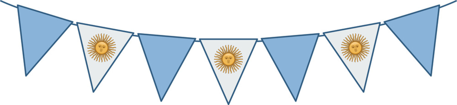 Banderines Patrios Argentinos PNG | 25 de Mayo, 9 de Julio