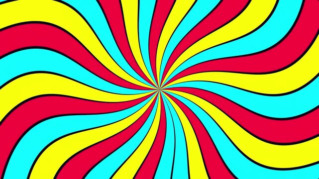 Vibrant Colorful Psychedelic Swirl Pattern Background