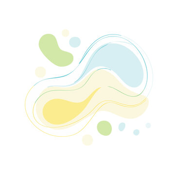 Abstract organic shapes with fluid lines and dots