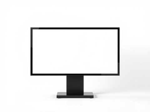 Modern computer monitor on stand