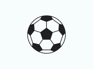Fototapeta premium Classic Black and White Soccer Ball Icon on White Background