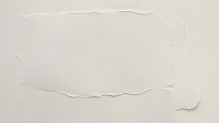 Fototapeta premium Torn paper with ripped edges on a beige background for design and texture