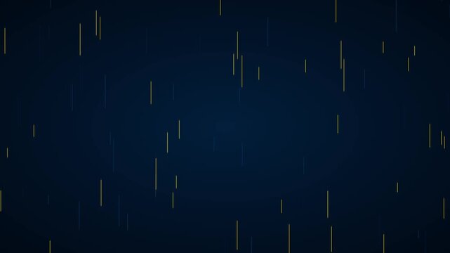 Abstract digital rain background, with glowing vertical, lines and particle, motion particles