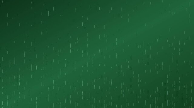 Abstract green digital rain background, falling data particles motion