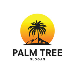 Obraz premium Palm Tree Logo Design template Illustration Vector
