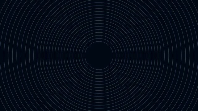 Minimalist concentric circles motion background, pulsing neon rings animation, abstract geometric technology pattern loop