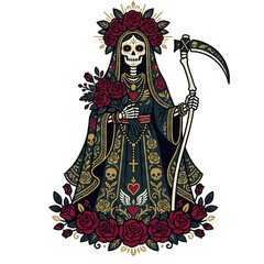 Obraz premium Santa Muerte vector