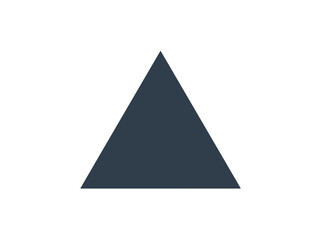 Fototapeta premium Dark blue triangle shape on a white background