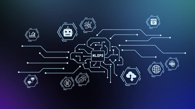 Modern communication network background representing natural language processing and semantic language analysis tool.