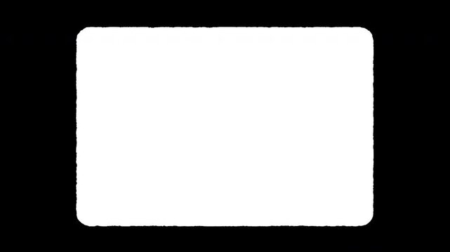 8mm. Ideal for movie intros or presentations, the blank rectangular frame with rounded corners adds a stylish touch to your design projects.