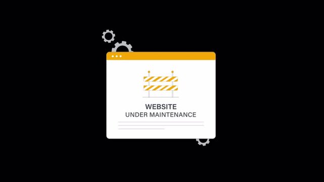 Website Under Maintenance Concept Animation - Transparent