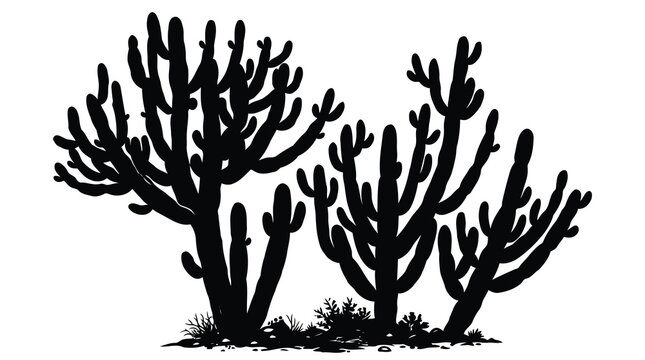 Black coral reef illustration