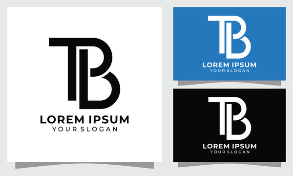 Modern TB letter monogram logo design template