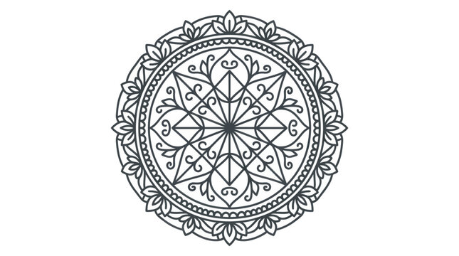 Intricate Mandala Design Pattern Circle.