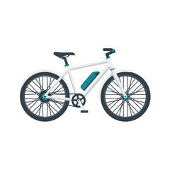 Fototapeta premium Modern electric bicycle isolated on a white background
