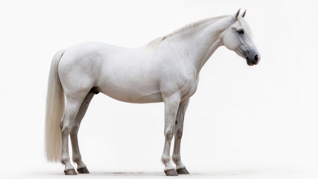 horse solated on pure white background