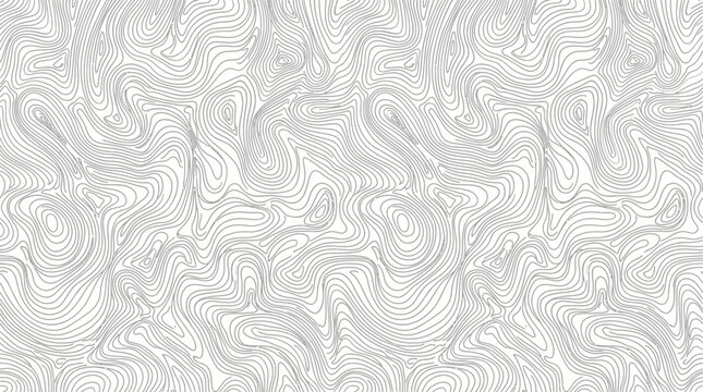 Abstract monochromatic background featuring intricate black and white linear wavy pattern, elegant swirling line curve, and artistic deformed texture for modern minimalist graphic design.