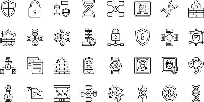 Green Building And Sustainable Energy Line Icon Set Vector Illustration With Recycling Carbon Reduction And Eco Design
