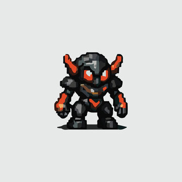 Insectoid Red Mech Design Vector