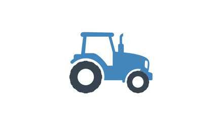 Naklejka premium Blue Tractor Vehicle Farm Equipment.