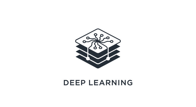 A minimalist icon representing advanced digital neural network processing technology
