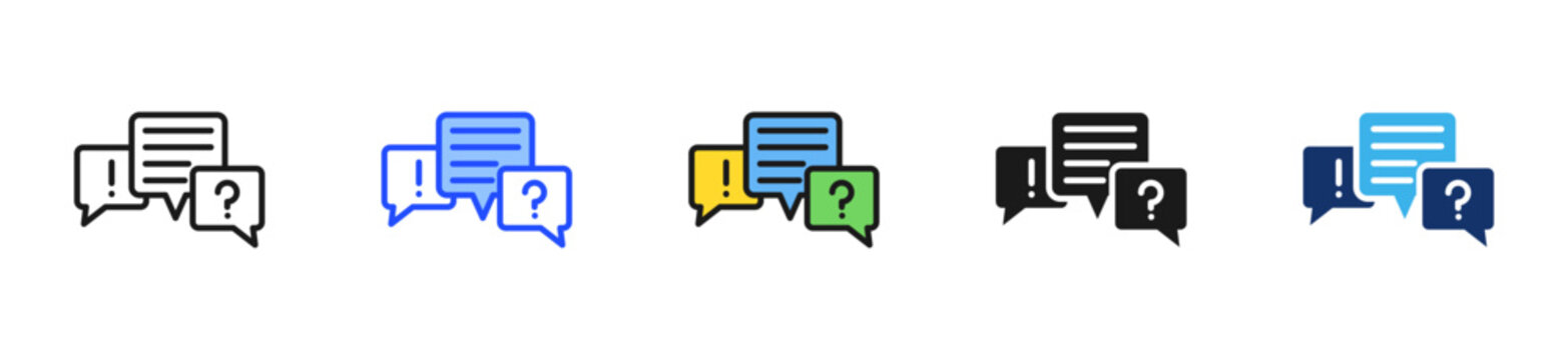 Objection Handling Icon Collection With Multiple Styles