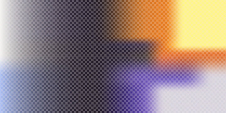 Blue purple light leak effect background. Bokeh film flare overlay. Vintage neon filter texture template. Open photography wallpaper. Abstract blurred ultraviolet gradient background. Vector