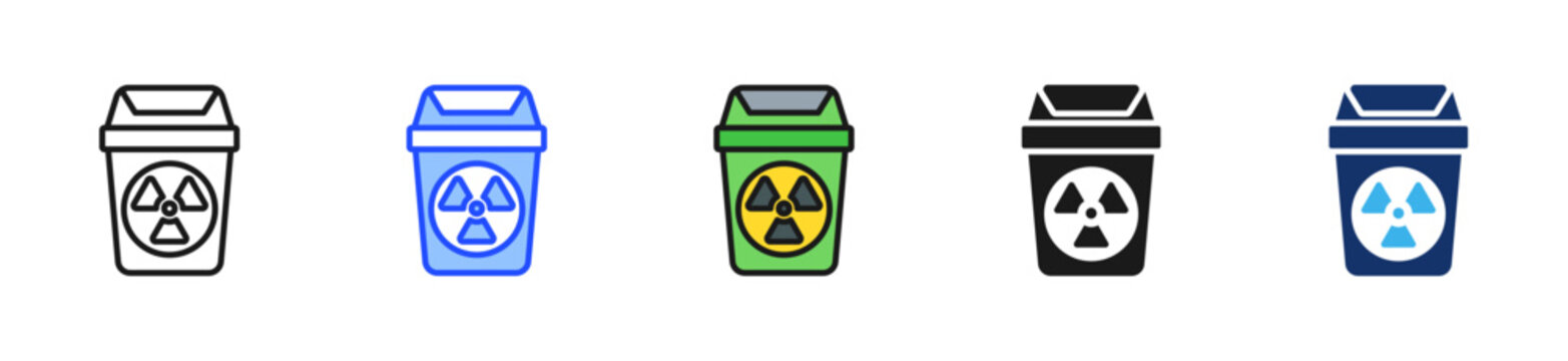 Bio Waste Icon Collection With Multiple Styles