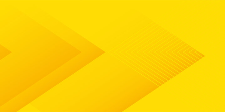 Abstract yellow gradient arrow shape overlay layer background with arrow pattern and shadow. Modern graphic element. Suit for poster, brochure, banner, business, cover, web, flyer. Vector illustration