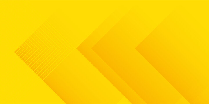 Abstract yellow gradient arrow shape overlay layer background with arrow pattern and shadow. Modern graphic element. Suit for poster, brochure, banner, business, cover, web, flyer. Vector illustration