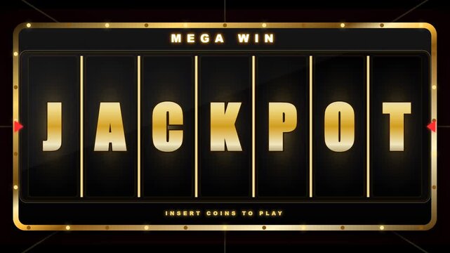 Golden Jackpot Slot Machine Animation for Casino Gaming.