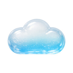 Obraz premium PNG Glossy cloud with gradient effect.