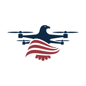 American eagle drone logo design