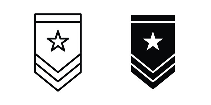 Military rank badge icon